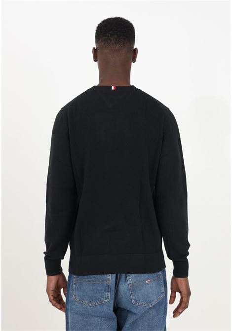 Black cotton crew-neck sweater TOMMY HILFIGER | MW0MW33511BDSBDS